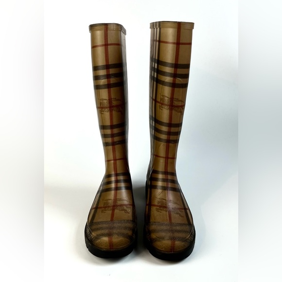 Burberry Nova Check Rubber Rain Boots - Picture 2 of 14